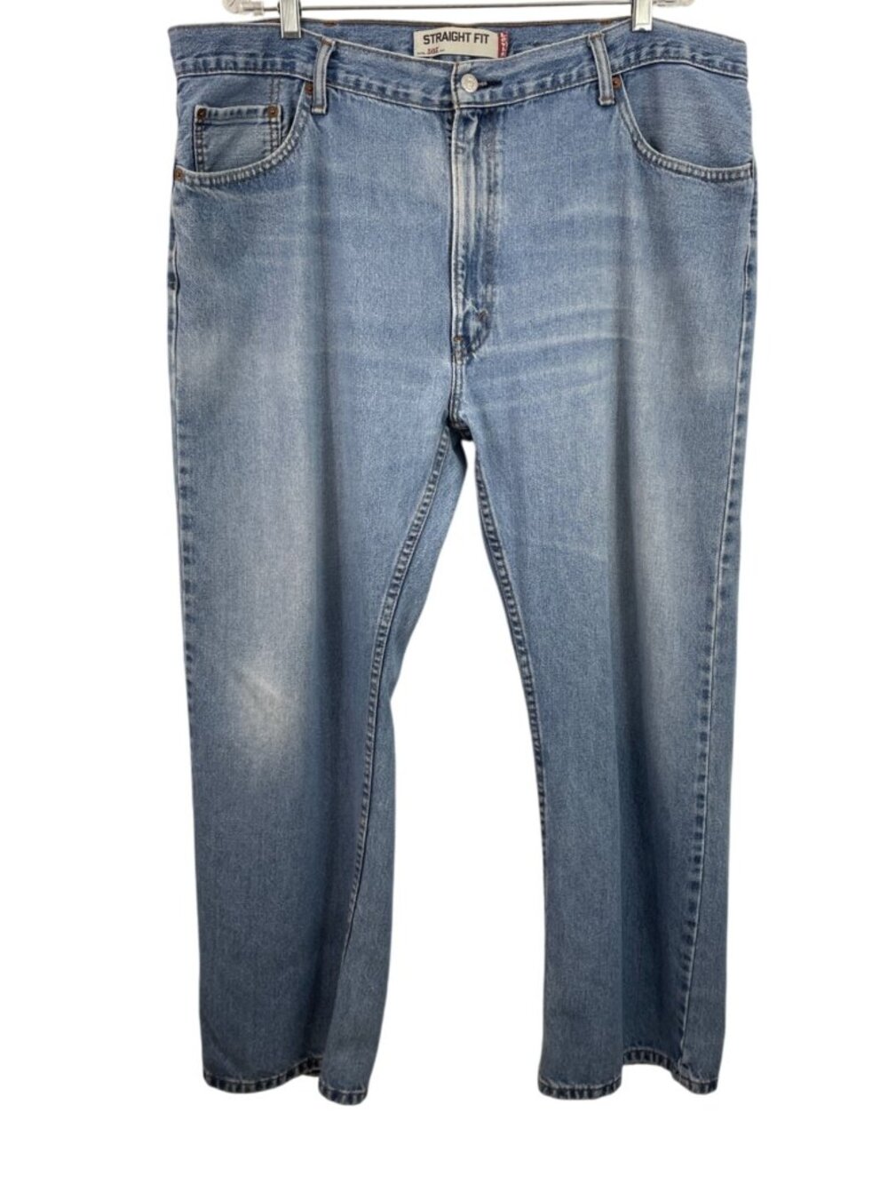 Levi's 505 Straight Fit Straight Leg Blue Denim Jeans Pants Men's 42 x 30 - Picture 1 of 10